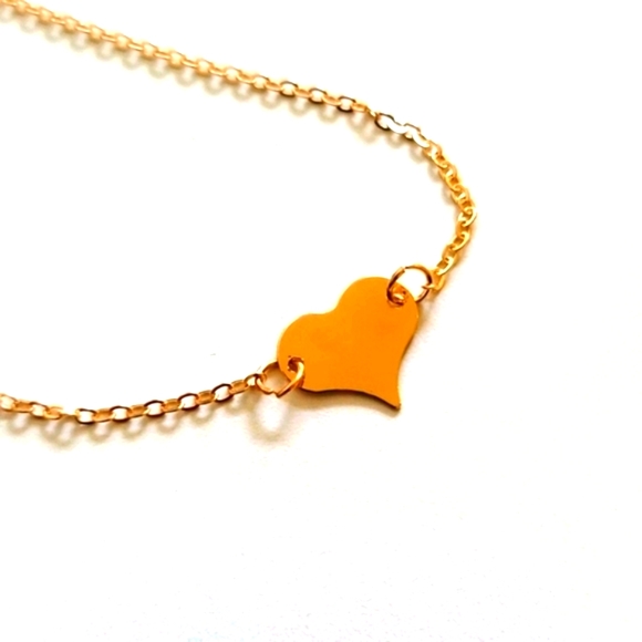 Vintage Gold Heart Anklet/Bracelet - Picture 2 of 3